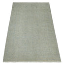 2x3 Hand Knotted Beige and Gray Traditional Persian Oushak Wool Rug | N6423