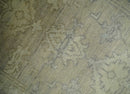 2x3 Hand Knotted Beige, Ivory and Charcoal Traditional Persian Oushak Wool Rug | N5823