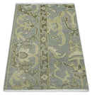 2x3 Hand Knotted Gray And Beige Traditional Persian Wool Rug