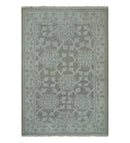 2x3 Hand Knotted Gray, Ivory and Silver Traditional Persian Wool Rug