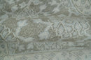 2x3 Hand Knotted Gray, Ivory and Silver Traditional Persian Wool Rug