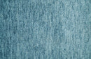 2x3 Hand Woven Modern Solid Blue Wool Rug