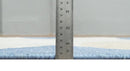 2x3 Beige and Blue Hand Knotted Modern Polka Dots Wool Rug
