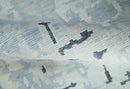 2x3 Modern Abstract Blue, Ivory and Charcoal Bamboo silk Rug