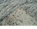 2x3 Modern Abstract Charcoal and Silver Hand Loom Art Silk Rug