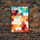Mid Century Art Print, Framed Modern Art, Geometric Art, Mid Century Modern Wall Art, Colorful Art, MCM Style Canvas Art