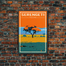 Serengeti Wall Print, Tanzania Wall Art, Africa Poster, Safari Art, Travel Wall Print, Travel Poster, Travel Wall Art, Canvas Wall Print