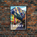 Canada Wall Art, Canada Art Print, Banff, Alberta, Travel Wall Print, Travel Poster, Travel Artwork, Travel Wall Art, Canvas Wall Print