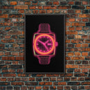 Vaporwave Wrist Watch Wall Decor, Vibrant Watch Wall Art, Minimalist Print, Wall Decor, Canvas Print, Wall Art, Framed Canvas