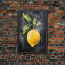 LEMON Art Canvas Print - Unframed Oil Print - Print Still Life Original - Small Still Life Painting Print-  Lemon Art Print - Fruit Art
