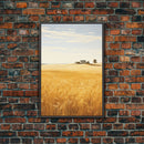 Wheat Field Wall Art, Farm Print, Countryside Wall Print, Canvas Print, Wall Art, Vertical Print, Country Home Decor, Family Gift, RV Decor
