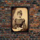 Victorian Portrait, Victorian Photos, Antique Photograph, Canvas Print, Wall Art, Vertical Print, Victorian Print, Victorian Home Decor