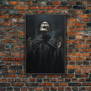 Macabre Decor, Framed Canvas Print, Halloween Wall Art, The Haunted Opera Singer, Dark Academia, Gothic Halloween Decor