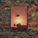 Helicopter, Chopper, Aviation Art, Helicopter Gifts, Canvas Print, Wall Hanging, Portrait Art, House Wall Art, Family Room Art, RV Decor