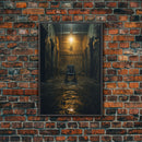 Creepy Wall Decor, Spooky Room Decor, Canvas Print, Wall Hanging, Portrait Art, Halloween Wall Decor, Dark Fantasy, Dark Wall Art