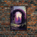 Gateway to another world, the purple realm, fine art poster print, fantasy decor