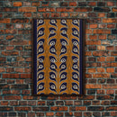 Art Deco Pattern Wall art - Framed Canvas Print - Art Deco - Abstract nature - Orange art - Patterns art - Beautiful art - Living room art