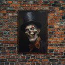 Creepy Clown Art Canvas Print, Victorian Horror Decor, Gothic Halloween Art, Framed Canvas, Halloween Canvas, Scary Wall Art, Unusual Decor