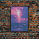 Lightning Bolt, Outdoors Wall Art, Canvas Print, Wall Hanging, Portrait Art, Beach House Wall Decor, Entryway Prints, Nature Wall Print