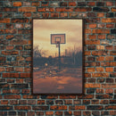 Basketball Wall Art, Sports Wall Art, Canvas Print, Wall Hanging, Portrait Art, Family Home Decor, Housewarming Gift, College Dorm Decor