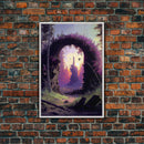 Gateway to another world, the purple realm, fine art poster print, fantasy decor