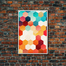 Mid Century Art Print, Framed Modern Art, Geometric Art, Mid Century Modern Wall Art, Colorful Art, MCM Style Canvas Art