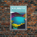 Kelimutu Wall Art, Indonesia Poster, Asia Wall Print, Volcano, Lake, Travel Wall Print, Travel Poster, Travel Wall Art, Canvas Wall Print