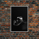 Cowboy Hat Print, Western Wall Art, Black And White, Texas Art, Minimalist Art, Wall Decor, Canvas Art, Wall Art, Framed Canvas Wall Decor