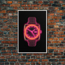 Vaporwave Wrist Watch Wall Decor, Vibrant Watch Wall Art, Minimalist Print, Wall Decor, Canvas Print, Wall Art, Framed Canvas