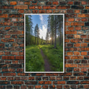 Trees Wall Art, Woods Path Wall Decor, Nature Art Print, Photography Print, Wall Decor, Canvas Print, Wall Art, Framed Canvas