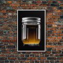 Mason Jar Wall Art, Kitchen Wall Decor, Jar Art, Minimalist Art, Wall Decor, Canvas Art, Wall Art, Framed Canvas Wall Decor