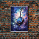 Galaxy Banjo Gift, Banjo Wall Art Canvas Print, Country Music Art, Guitar Art, Banjo Poster Print, Banjo Gifts, Musical Art