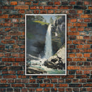 Waterfalls Wall Art, Nature Art Print, Landscape Print, Canvas Print, Wall Art, Vertical Print, Travel Print, Teacher Gift, Farmhouse Art