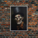 Creepy Clown Art Canvas Print, Victorian Horror Decor, Gothic Halloween Art, Framed Canvas, Halloween Canvas, Scary Wall Art, Unusual Decor