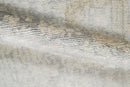 2x4 Modern Abstract Ivory and Gray Hand Knotted Art Silk Wool Rug
