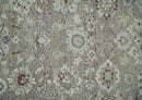 2x4 Gray and Brown Wool Hand Knotted traditional Vintage Antique Rug
