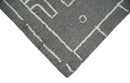 2x4 Gray and White Tribal Hand Tufted Textured Loop Area Rug
