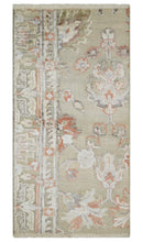 2x4 Hand Knotted Beige and Peach Traditional Persian Oushak Wool Rug