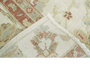 2x4 Hand Knotted Beige and Rust Traditional Oushak Wool Rug