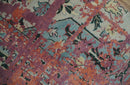2x4 Hand Knotted Modern Abstract Rust And Purple Wool Rug