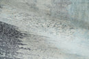 2x4 Modern Abstract Silver Hand Knotted Bamboo Silk Rug