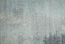 2x4 Modern Abstract Silver Hand Knotted Bamboo Silk Rug