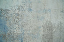 2x4 Modern Abstract Blue and Ivory Hand Loom Art Silk Rug