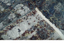 2x4 Modern Abstract Gray and Silver Hand Knotted Wool Rug