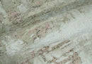 2x4 Modern Abstract Silver, Beige and Peach Rug made with Art Silk| N2124