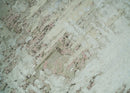 2x4 Modern Abstract Silver, Beige and Peach Rug made with Art Silk| N2124