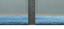2x4 Modern Geometrical Hand Made Blue Art silk Area Rug