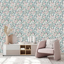 Stylish Pink Flowers Wallpaper Vogue