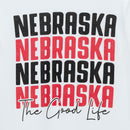 Nebraska The Good Life T-Shirt | White | Pretty & Fabulous