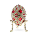 Red Enamel with Clock Surprise Royal Inspired Imperial Egg